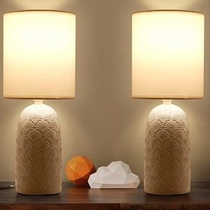 Ceramic Table Lamp Desk Study Room Office Farmhouse Bedside White Lamps HTF NWT